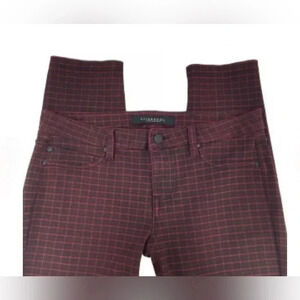 Liverpool Pants Knit Stretchy Check Slim Rock Work Preppy City Casual 10/30